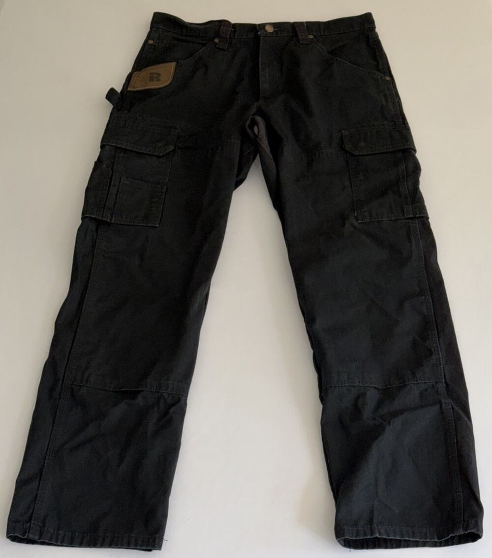 Wrangler Riggs Workwear Men's Black Ripstop Cargo Utility Pants Size 32x32
